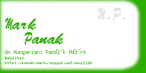 mark panak business card